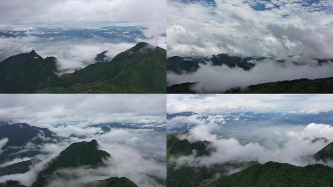 江南群山雨后景色