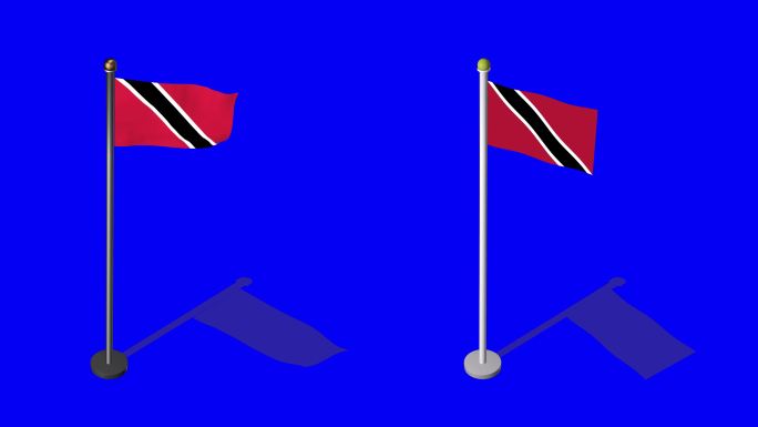 特立尼达和多巴哥等轴测国旗