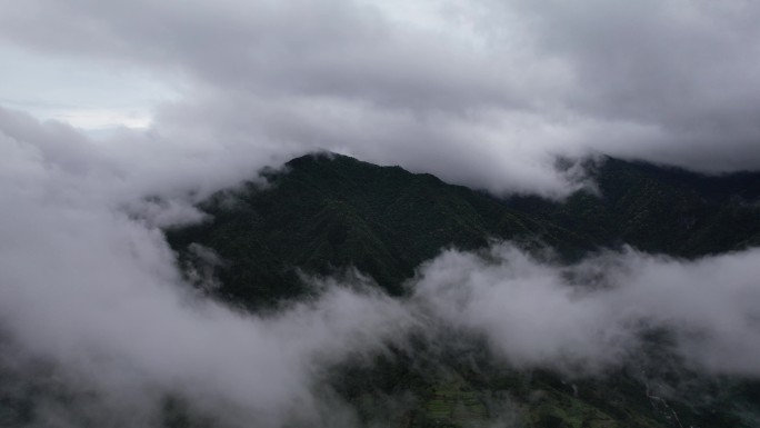 杭州临安清凉峰云海航拍