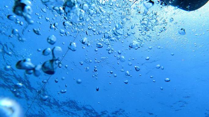 4k海洋深水泡泡视频