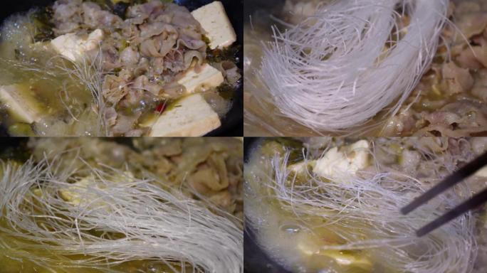 【镜头合集】酸菜鱼煮粉丝涮火锅做饭美食
