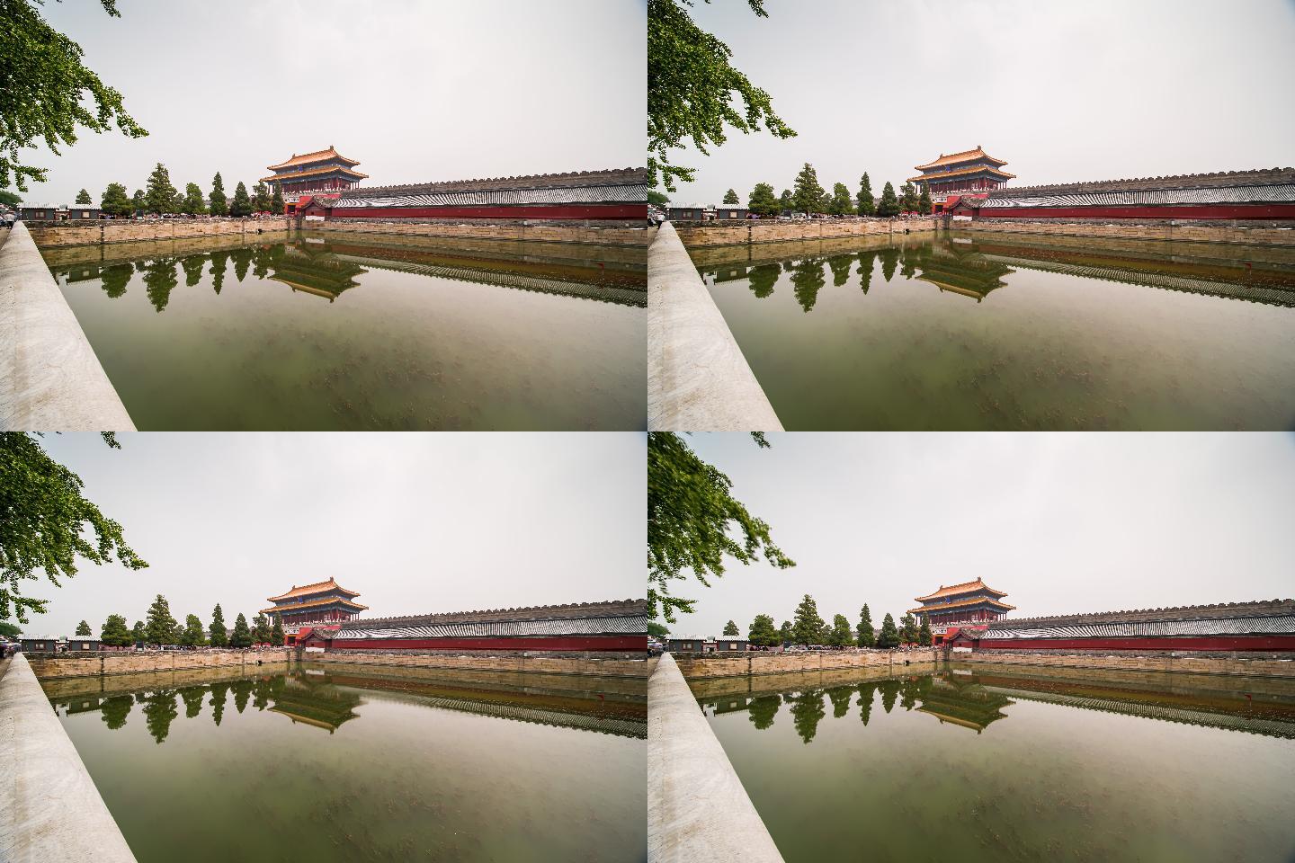 北京故宫神武门筒子河延时摄影