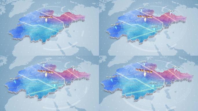 山东地图区位地标展示