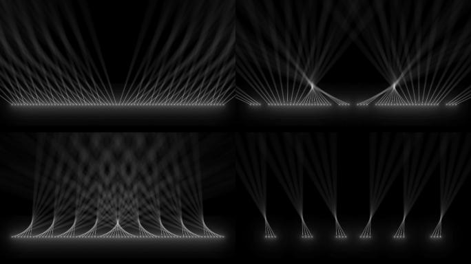 4K70灯白色摇摆射灯楼体灯光秀
