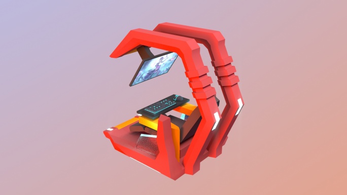 太空舱电竞桌-C4D模型