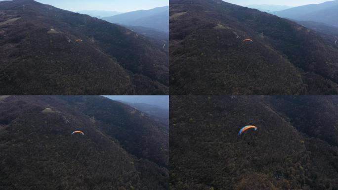 冒险极限运动爱好者滑翔伞