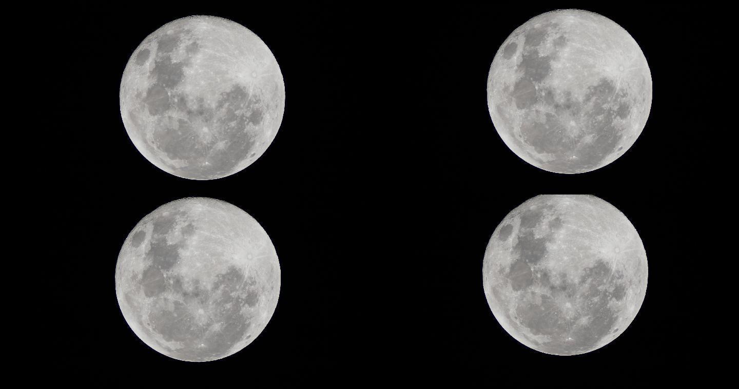 黑夜中的满月月球实拍4k