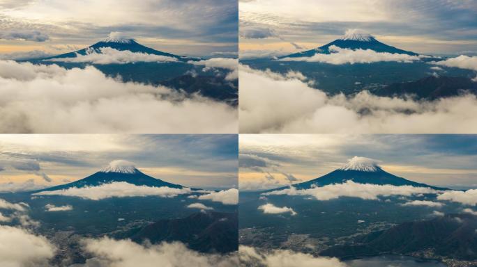 雾中的富士山景点旅游