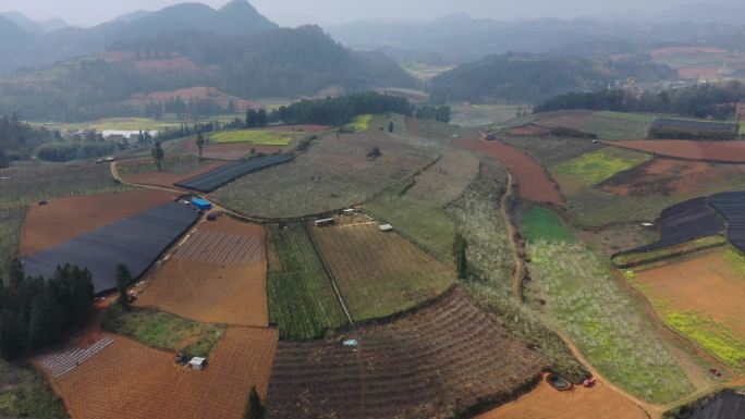 云贵高原红土地 高原风光 云南文山高原