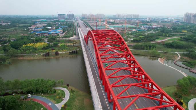 陕西富平湿地公园网红桥