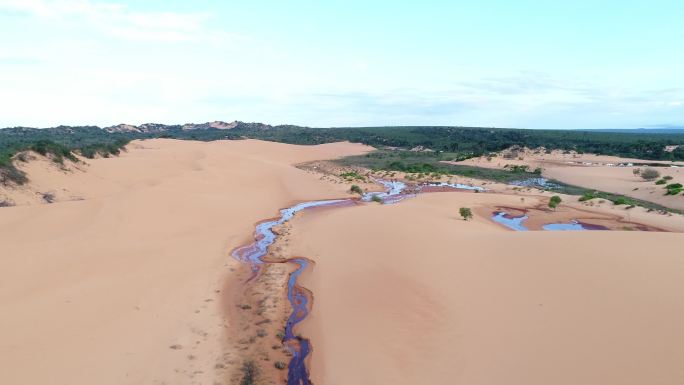 巴西托坎廷斯Jalapão沙丘鸟瞰图