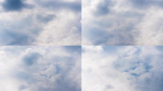 蓝天白云风云变化变幻莫测动态天空