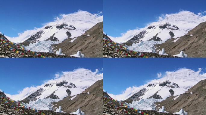 【原创】远眺喜马拉雅山脉珠穆朗玛峰雪山