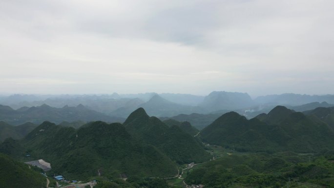 航拍山区山林群山林立贵州山区航拍