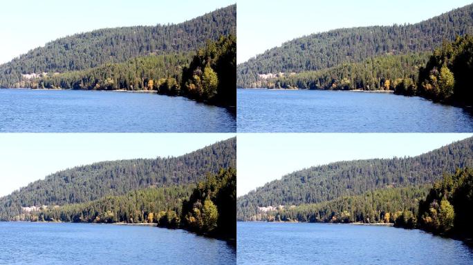 美丽的山湖和森林纳林湖生态绿水青山就是金
