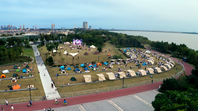 4K_露营基地音乐节集市亲子活动露天营地