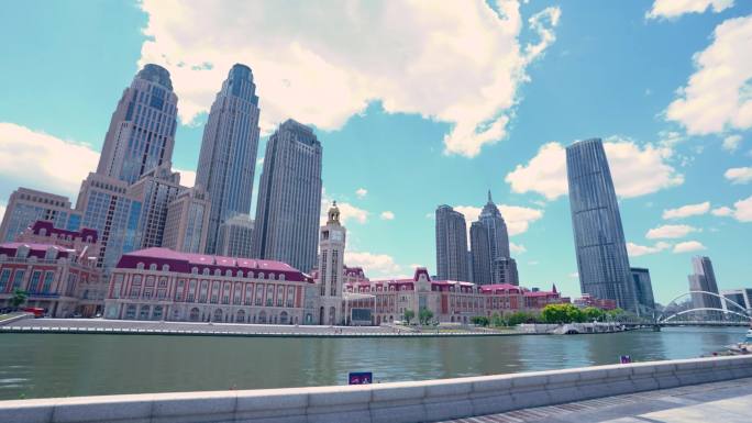 世纪钟 美丽天津 津湾广场 解放桥大城市