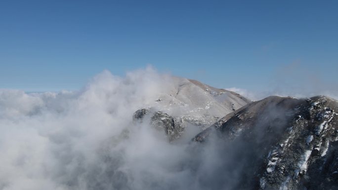 武功山冬天雪景云海