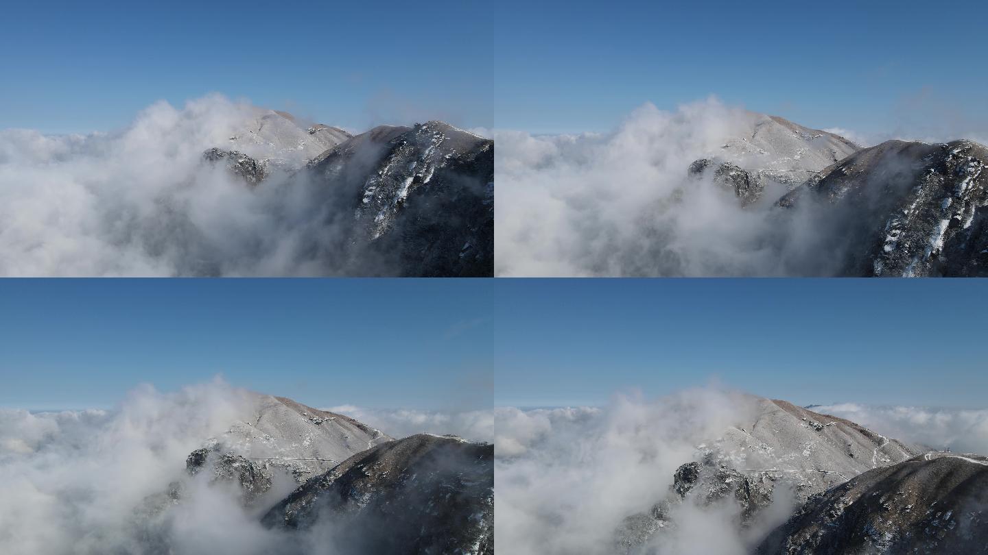 武功山冬天雪景云海