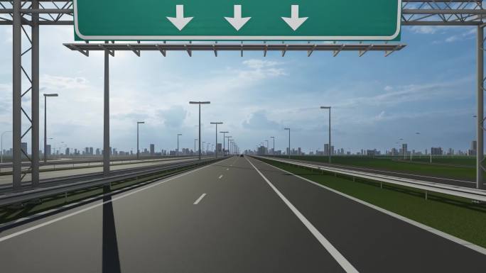 六盘水市高速公路上的标志牌库存视频表明了中国城市入口的概念