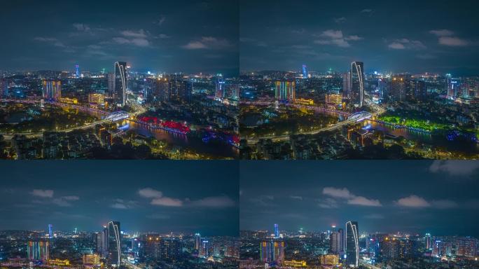 「版权素材」中山夜景/岐江一号/岐江夜景