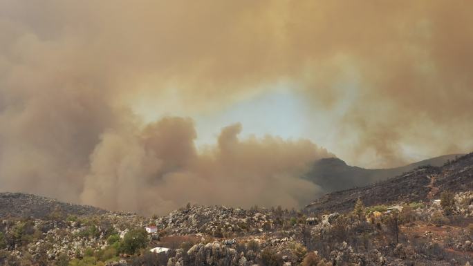 森林火灾大兴安岭着火二氧化碳中毒大火有毒