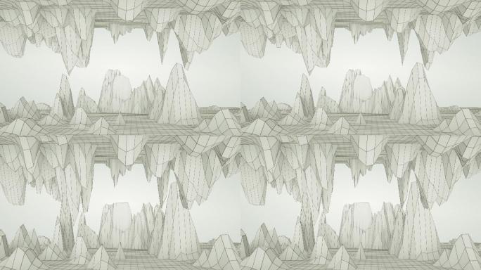 【4K时尚背景】立体岩洞炫酷艺术概念创意