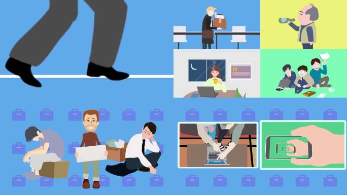 原创MG中年危机失业篇AE模板无字幕