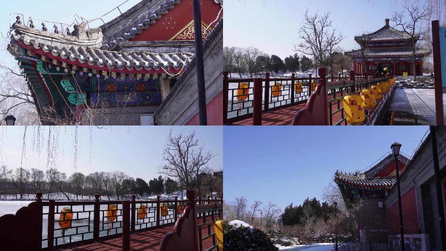 【镜头合集】冬天落雪四合院古建筑清皇宫