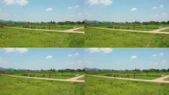 良渚航拍 良渚遗址公园 良渚 良渚风景