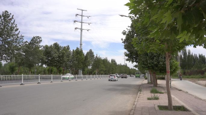 车流 延时莎车喀什  新疆  风景