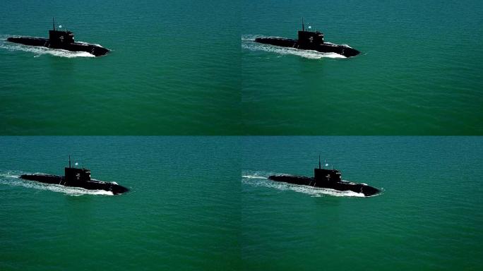 海上潜艇-鸟瞰图核潜艇基洛级