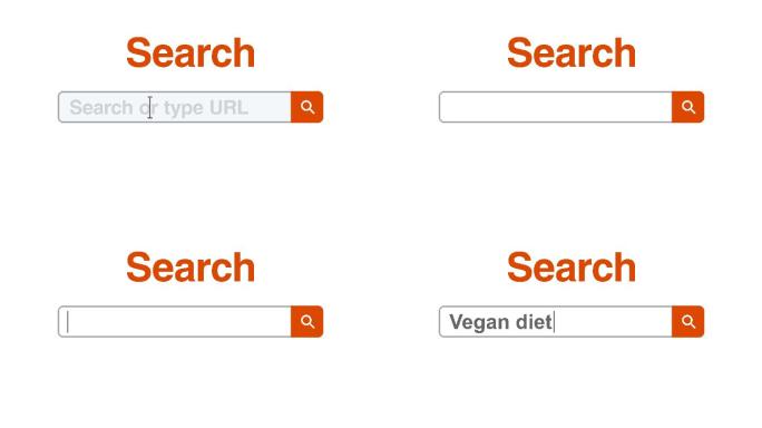 网页浏览器或带有搜索框的网页，键入vegan diet进行internet搜索