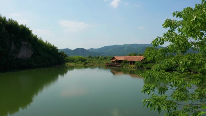 良渚遗址公园 良渚 良渚航拍 山水