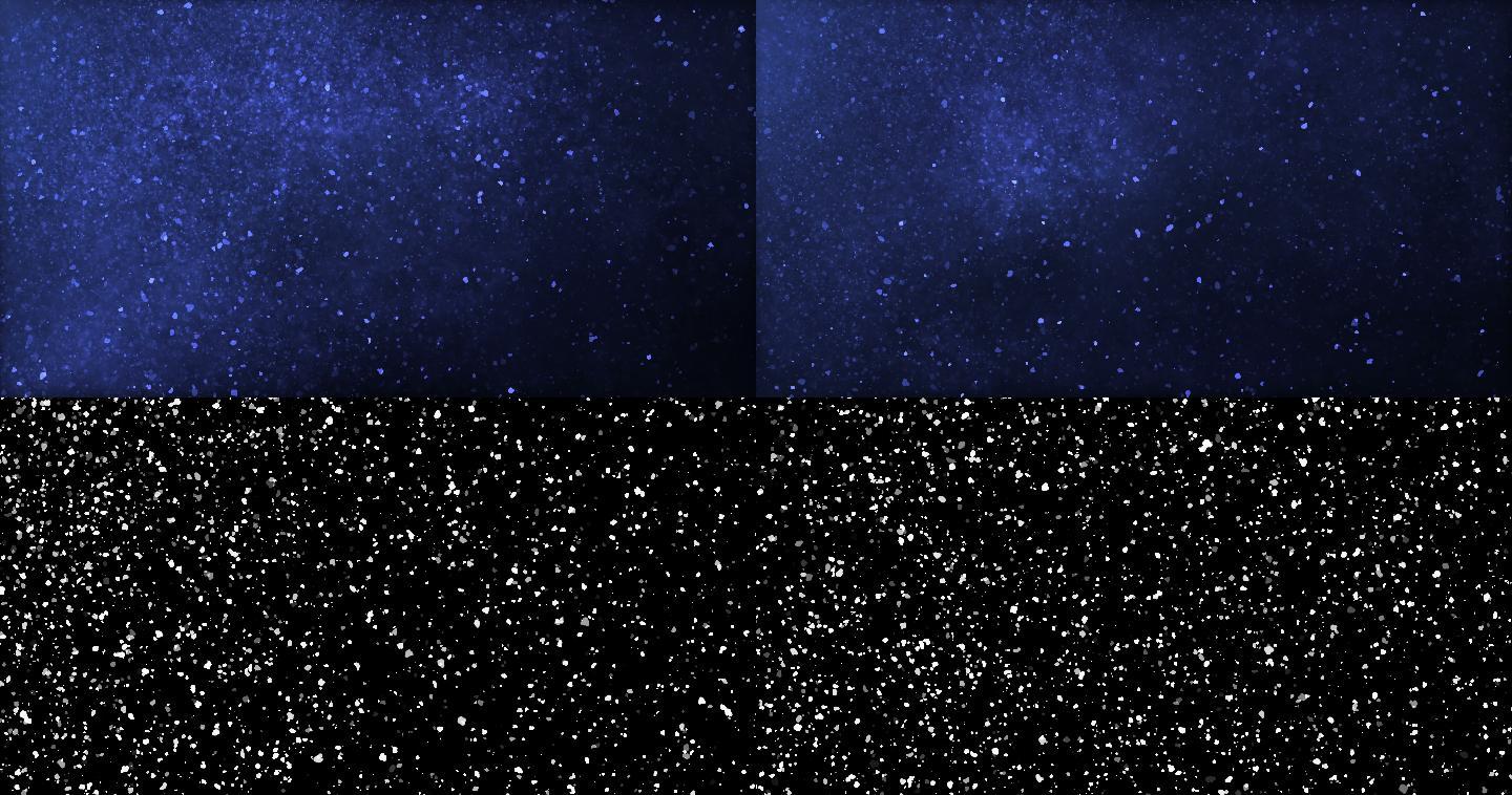 大雪/暴风雪/暴风雪（深蓝色），带有Luma/Alpha亚光以分隔前景-环形
