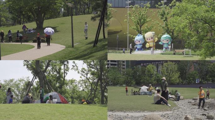 亚运公园 游船 游客 亲子 度假 节假日