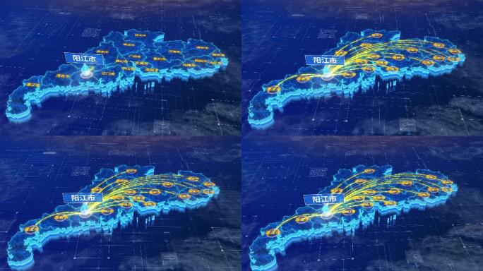 广东省阳江市辐射全省网络地图