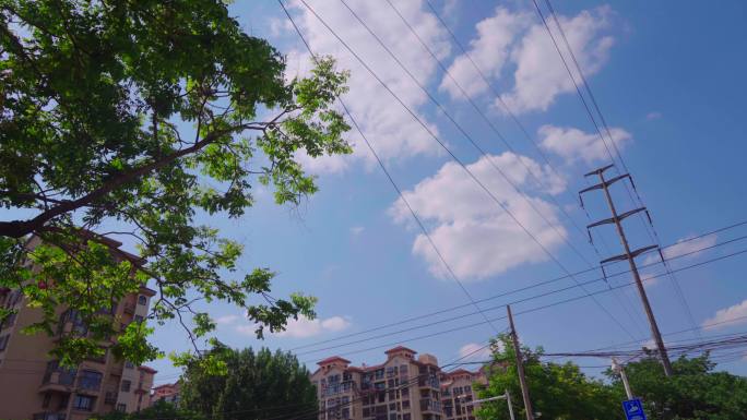 夏天自然空镜蓝天白云