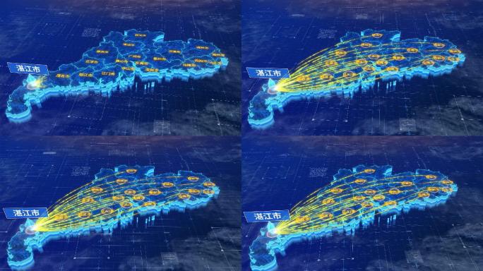 广东省湛江市辐射全省网络地图