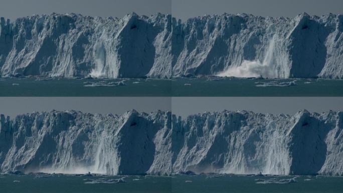 冰川壁崩解冰山融化冰川融化冰天雪地