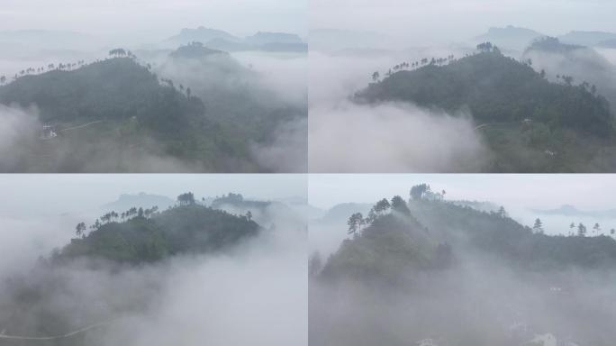 流云云层水墨山水云海航拍中国视频素材