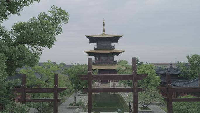 上海松江知也禅寺航拍