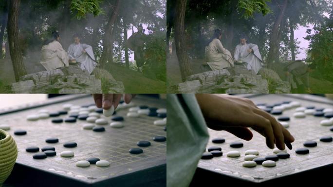 古代中国文人下棋围棋树林传统文化