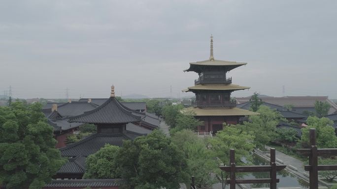 上海松江知也禅寺航拍