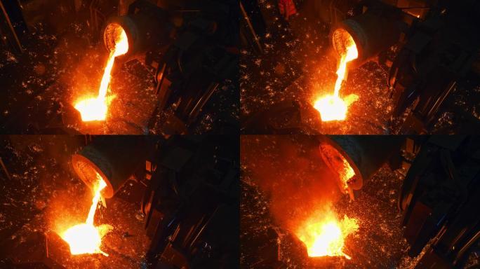 在铸造厂，熔融金属倒入铸件时，LD火花飞溅