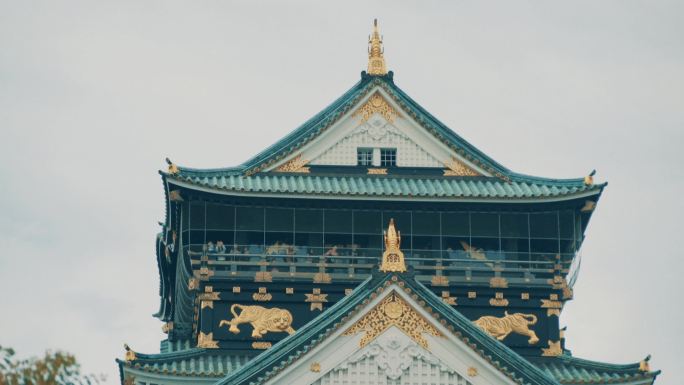 大阪城堡日本建筑