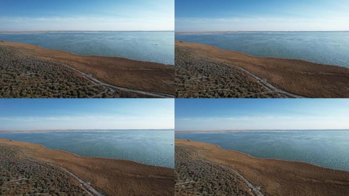 原创 青海德令哈可鲁克湖秋季湖泊自然风光