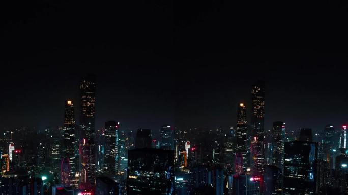 广州夜景 竖屏航拍 4K