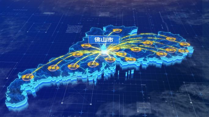 广东省佛山市辐射全省网络地图