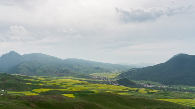 祁连山景天高云淡高原气候漂移的云